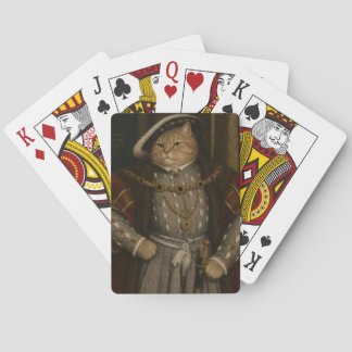 Tudor Cat King Portrait – Henry VIII Cat Renaissan Poker Cards