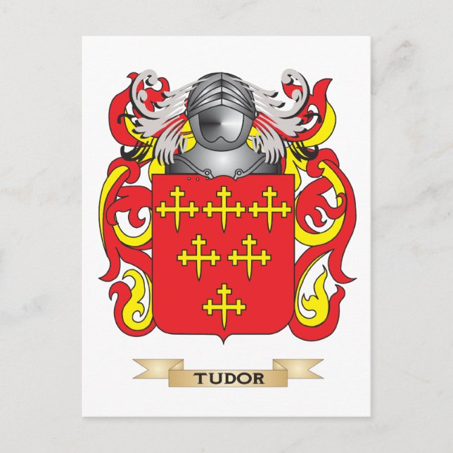 Tudor Family Crest (Coat of Arms) Postcard (Front)
