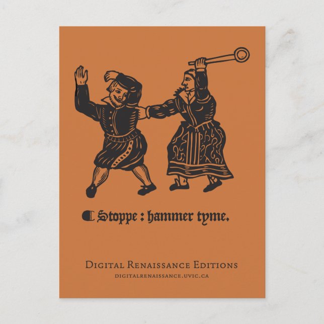 Tudor Hammer Time Postcard (Front)