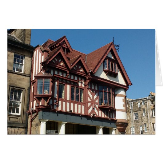 Tudor oak frame building, Edinburgh, Scotland (Front Horizontal)