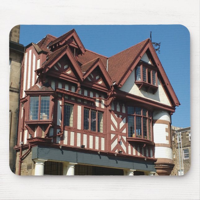 Tudor oak frame building, Edinburgh, Scotland Mouse Pad (Front)
