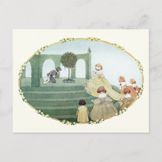 Tudor Princess and Maids by H. Willebeek Le Mair Postcard (Front)