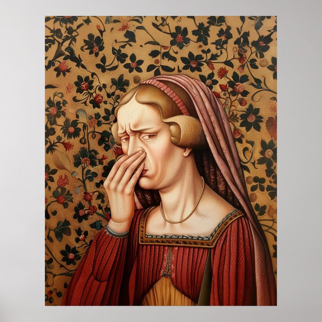 Tudor Queen Funny Bathroom Poster (Front)