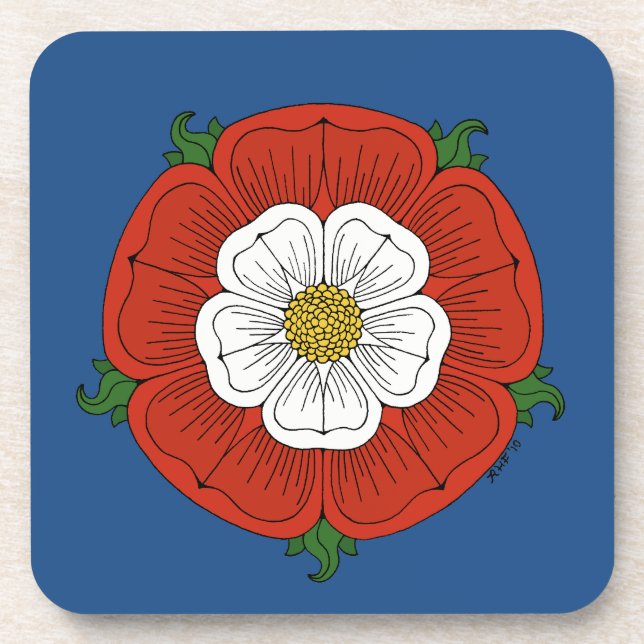 Tudor Rose Beverage Coaster (Front)