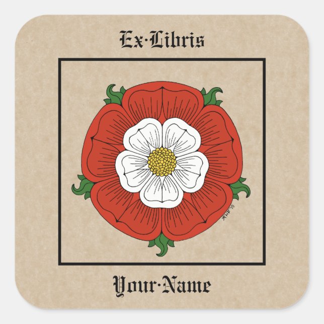 Tudor Rose Bookplate (Front)