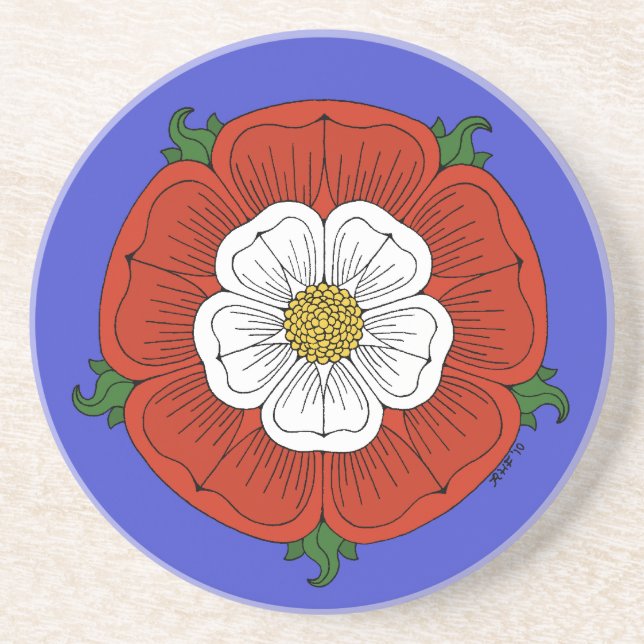 Tudor Rose Drink Coaster (Front)