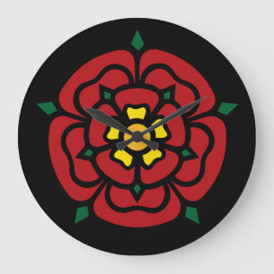 Tudor Rose - English Rose Large Clock