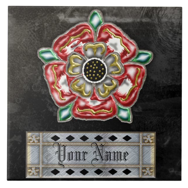 tudor rose family custom tile (Front)