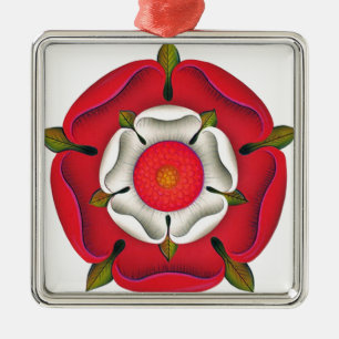 Tudor Rose Metal Ornament
