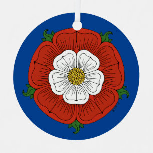 Tudor Rose Metal Ornament