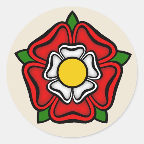 Tudor Rose of England Emblem of Royalty Classic Round Sticker