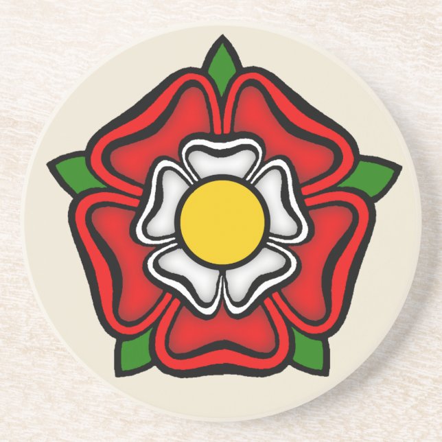 Tudor Rose of England, Emblem of Royalty Drink Coaster (Front)