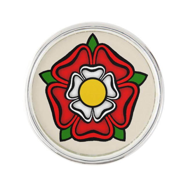 Tudor Rose of England, Emblem of Royalty Lapel Pin (Front)