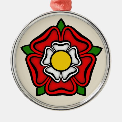 Tudor Rose of England Emblem of Royalty Metal Ornament