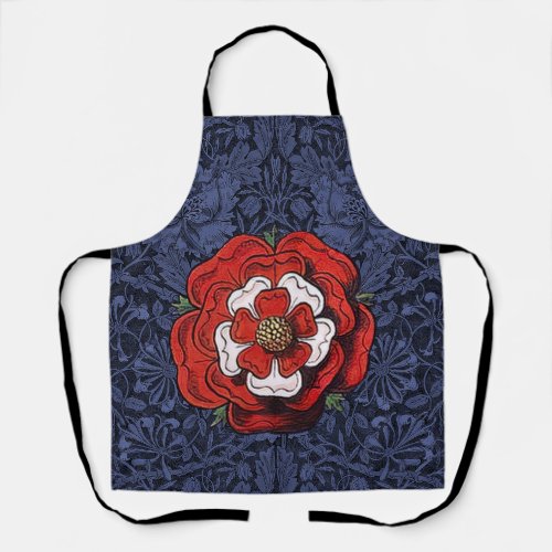 Tudor Rose Red and White Apron