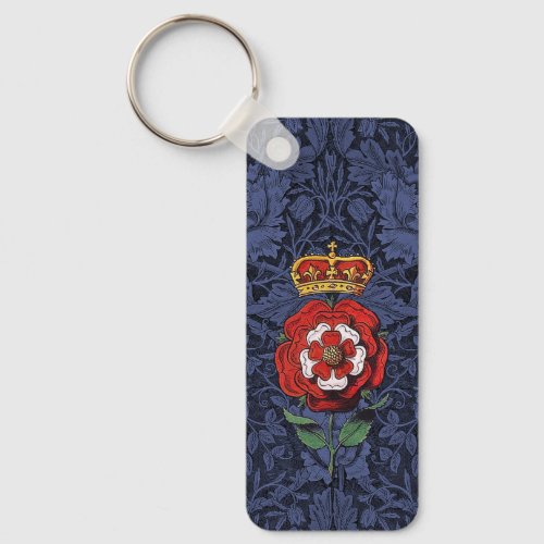 Tudor Rose Red and White Keychain