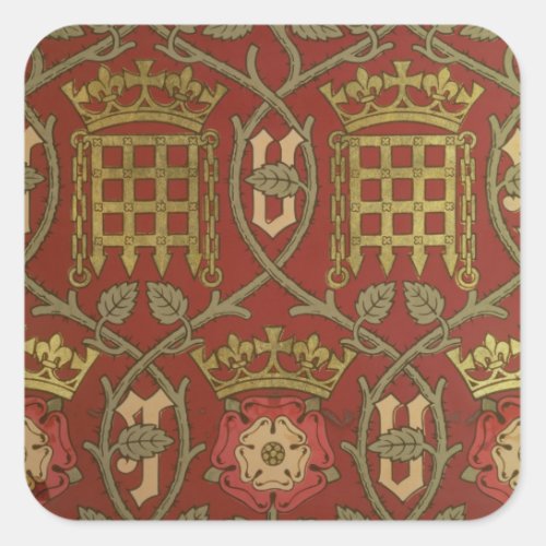 Tudor Rose reproduction wallpaper designed by S Square Sticker