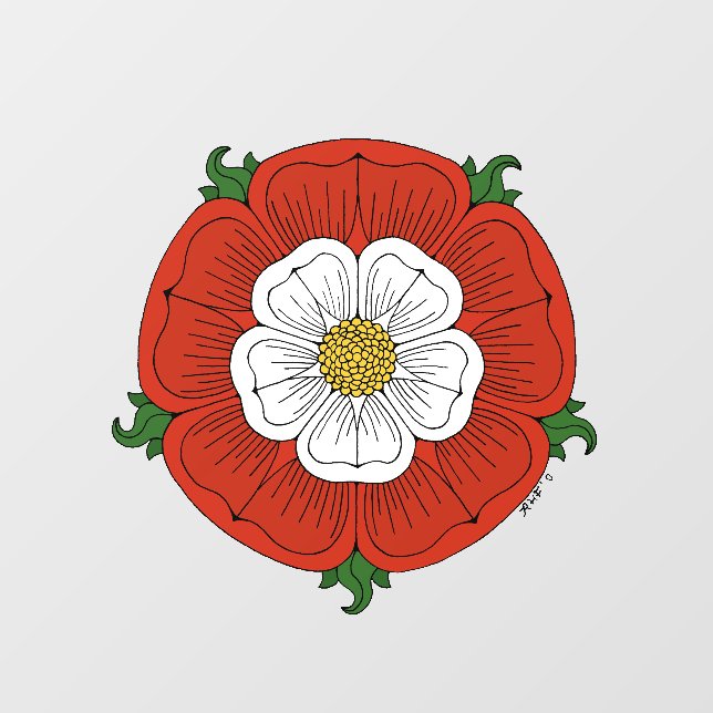 Tudor Rose Window Cling (Sheet)