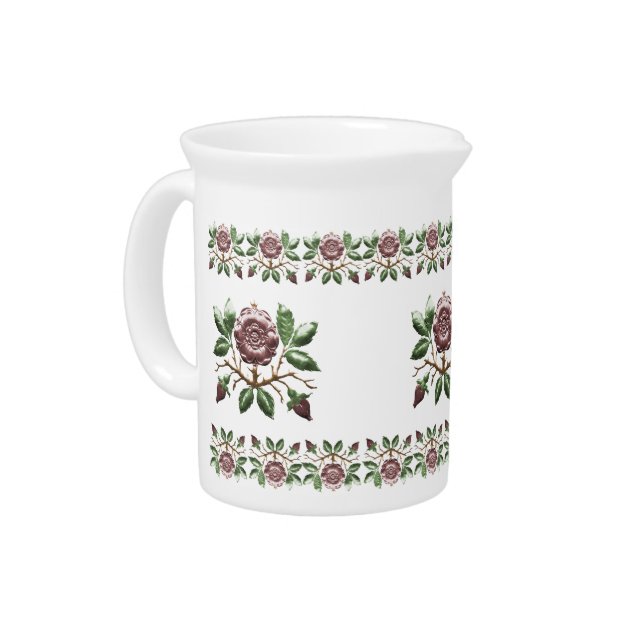 Tudor Roses Beverage Pitcher (Left)