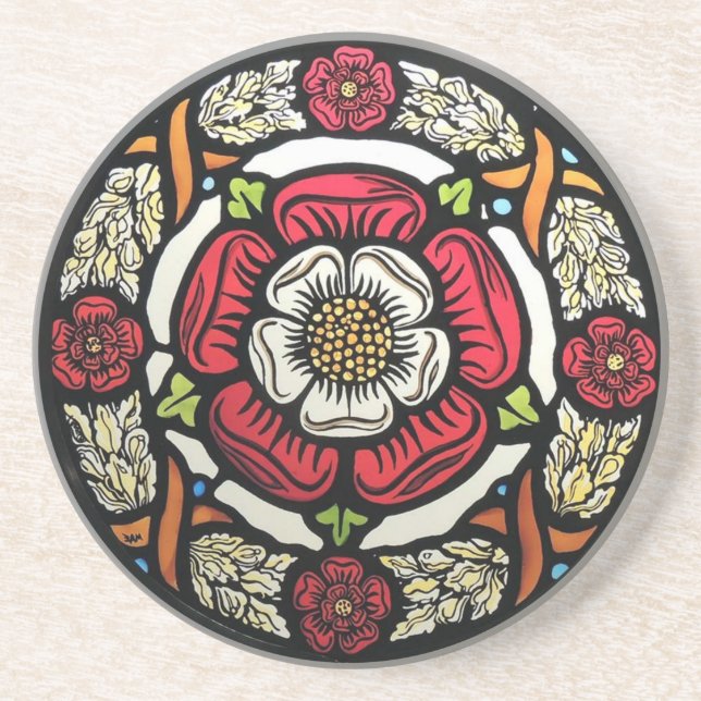 Tudor roses coster drink coaster (Front)