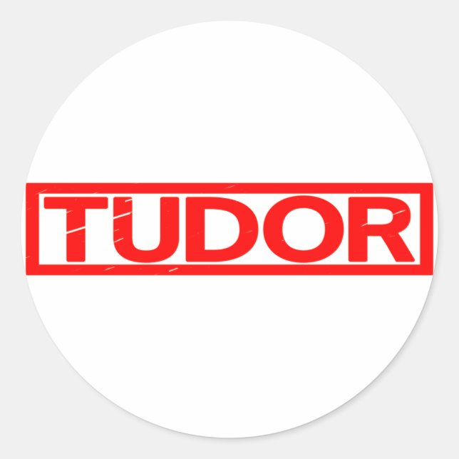 Tudor Stamp Classic Round Sticker (Front)