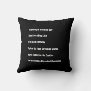 Tuesday Is My Taco Day Throw Pillow