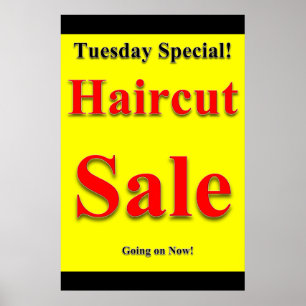 Tuesday Special Haircut Sale Beauty Salon Poster