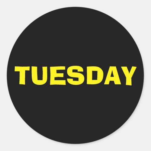 Tuesday Yellow Ad Lib Black Sticker by Janz