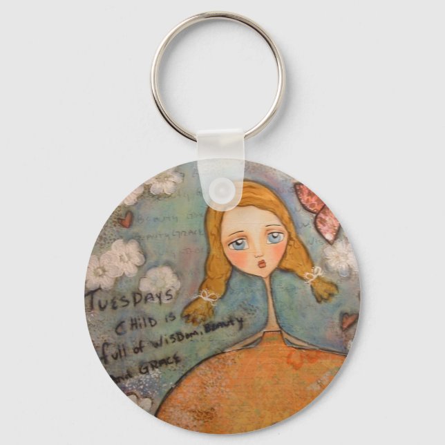 Tuesdays child keychain (Front)