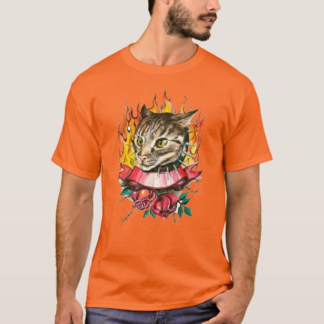 Tuff Kitty Tie-Dye T-Shirt, Rainbow Swirl T-Shirt (Front)