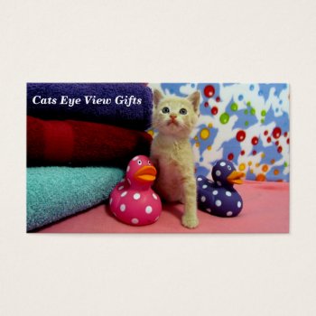 Tuffy Mcstuff's Business Card by CatsEyeViewGifts at Zazzle