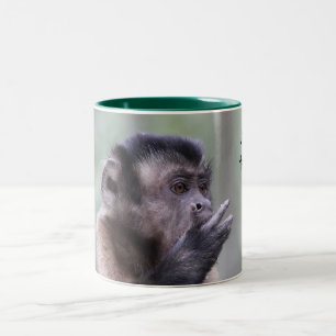 Tufted Capuchin Monkey Photo Two-Tone Coffee Mug