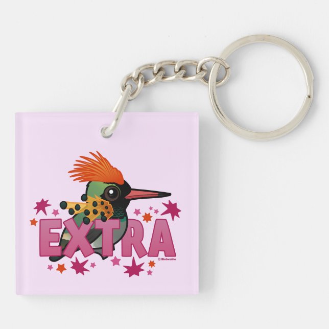 Tufted Coquette is *EXTRA* Keychain (Back)