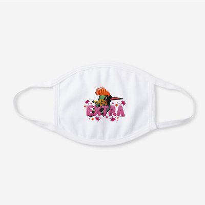 Tufted Coquette is *EXTRA* White Cotton Face Mask