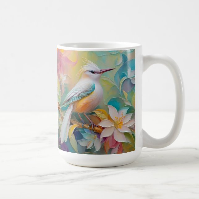 Tufted Golden Rumped Fantasy Bird Coffee Mug (Right)