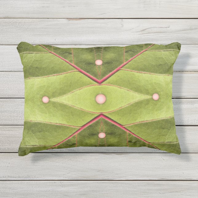 Tufted Olive Tapestry Outdoor Pillow (Front)