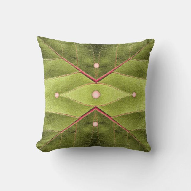 Tufted Olive Tapestry Throw Pillow (Front)