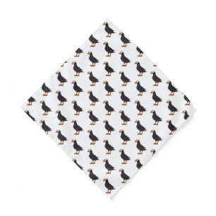 Tufted puffin bird cartoon illustration bandana
