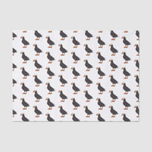 Tufted puffin bird cartoon illustration tissue paper