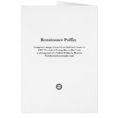 Tufted Puffin in Red - Renaissance Bird Cards (Back)