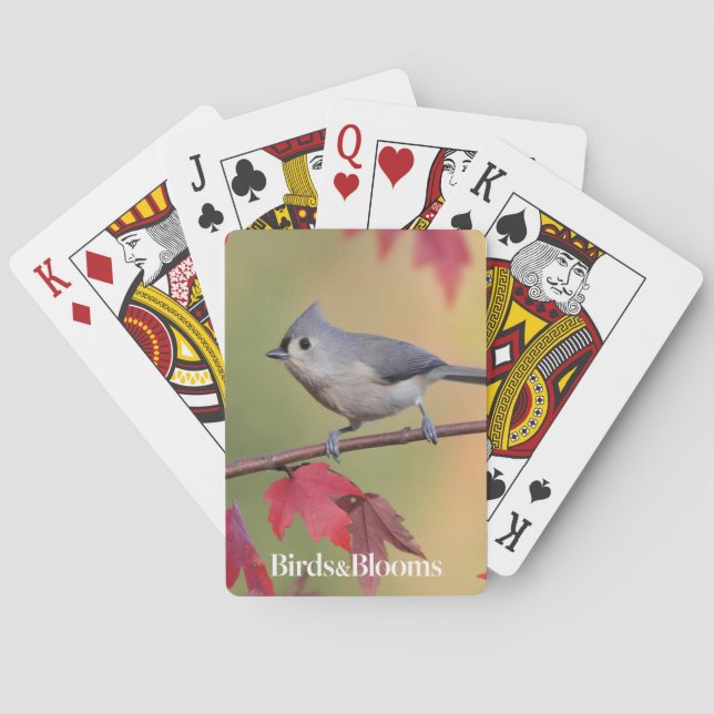 Tufted Titmice Poker Cards (Back)