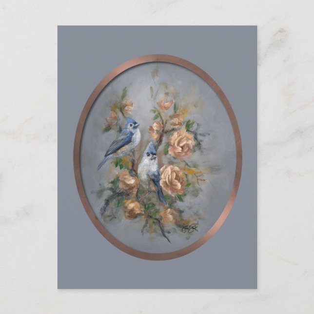 Tufted Titmice Postcard (Front)