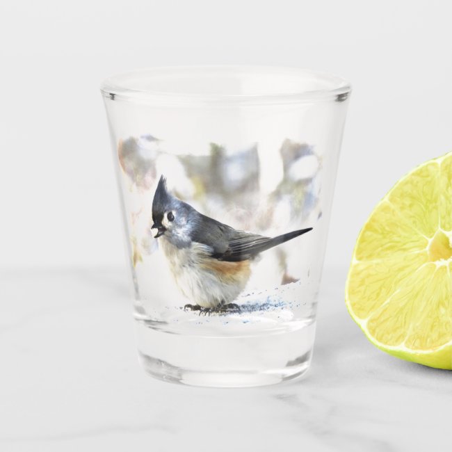 Tufted Titmouse Bird Animal Shot Glass