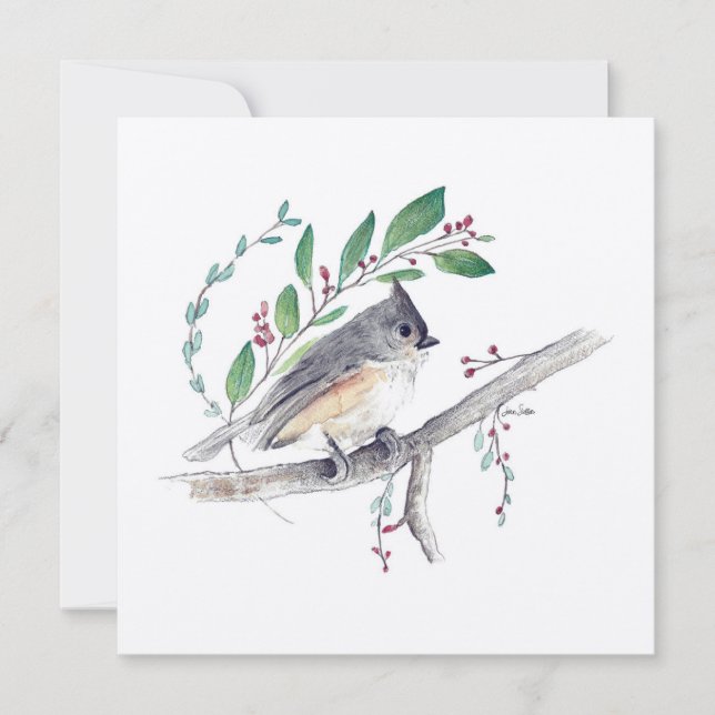 Tufted Titmouse Bird Art (Front)