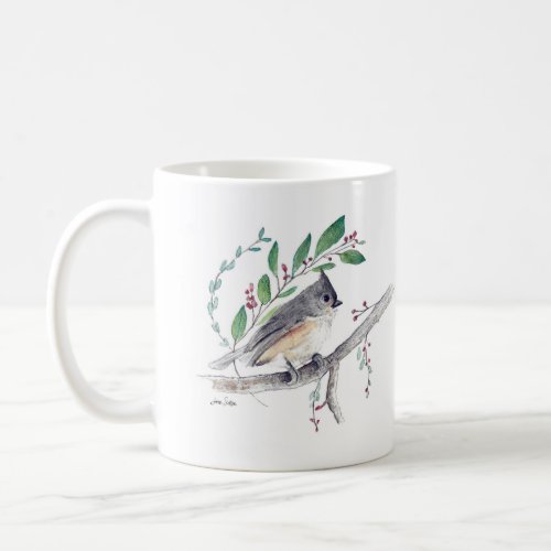 Tufted Titmouse Bird Art Coffee Mug