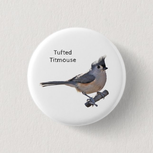 Tufted Titmouse Button (Front)