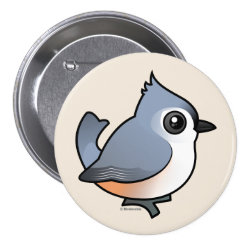 Tufted Titmouse Round Button