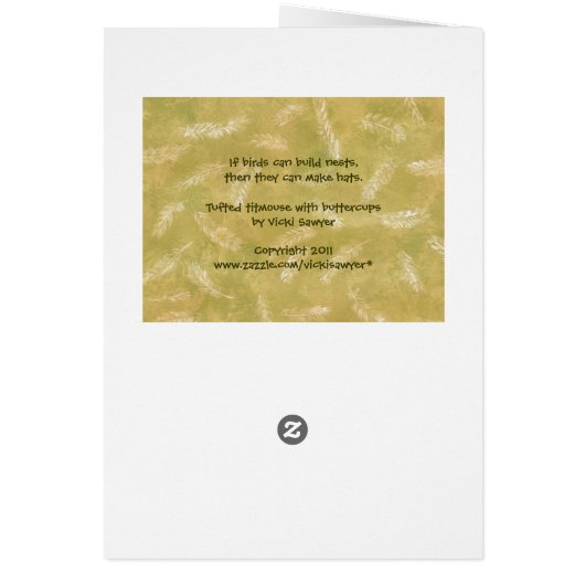 tufted titmouse card (Back)