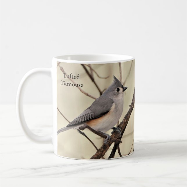 Tufted Titmouse Mug by BirdingCollectibles (Left)