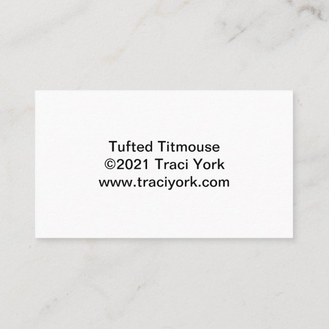 Tufted Titmouse on a Shagbark tree Business Card (Back)